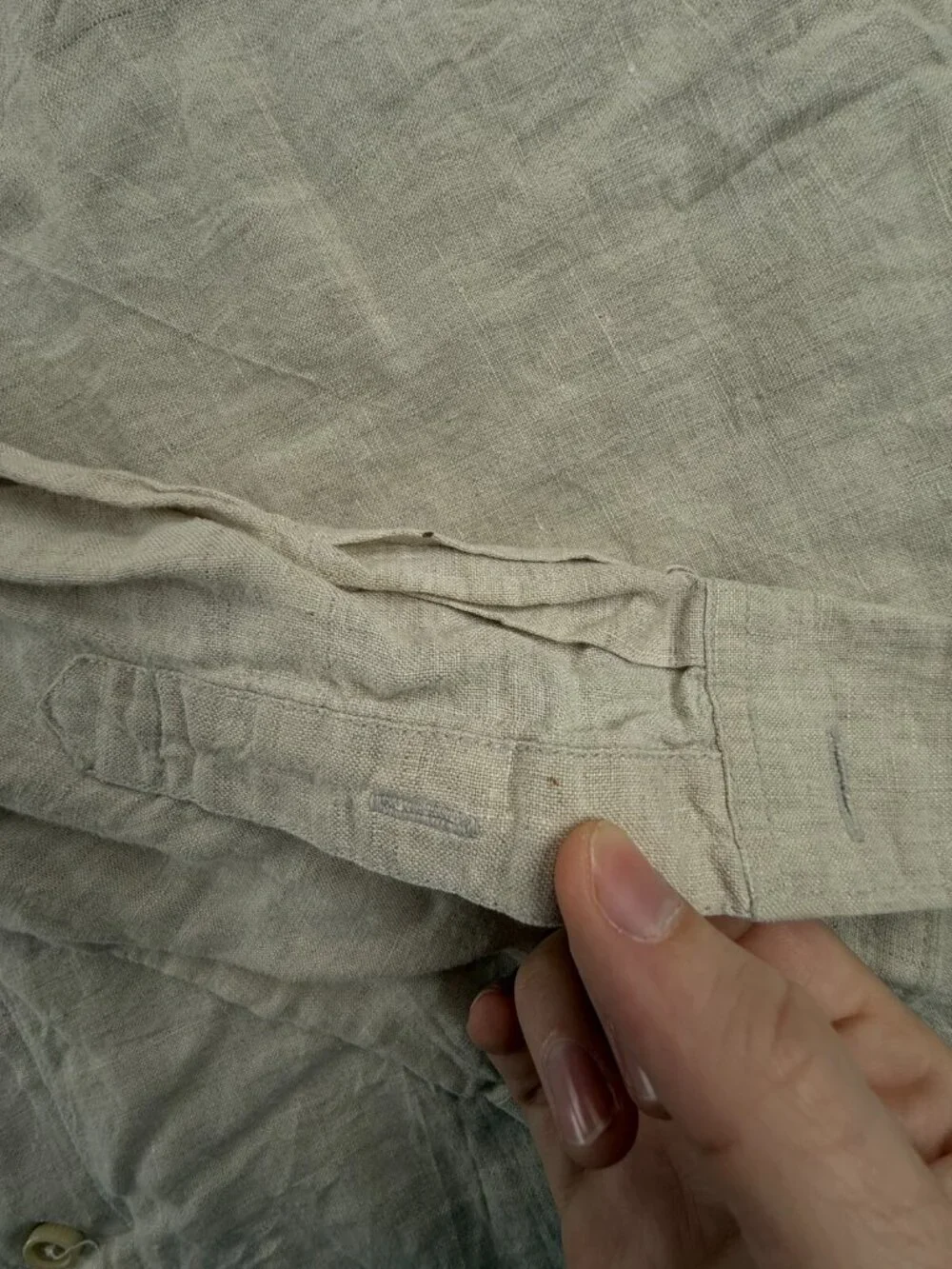 Tommy Bahama All Linen Button Up Shirt Men Long Sleeve Beige 2XL Breathable